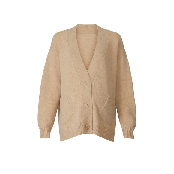 Emilia George Sz XS Tan Renee Merino Wool Maternity Cardigan Sweater - Picture 3 of 7